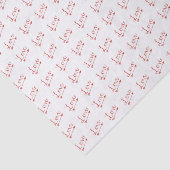 Red & White Love Arrow-Valentijnsdag Tissuepapier (Detail)