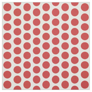 Red White mini Polka Dots Fabric Stof