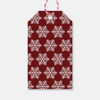 Red White Modern Snowflake Christmas Pattern  Cadeaulabel