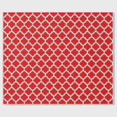 Red White Moroccan Quatrefoil Pattern #5 Cadeaupapier (Vlak)