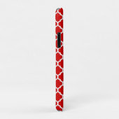 Red White Moroccan Quatrefoil Pattern #5 Case-Mate iPhone Case (Achterkant/rechts)