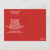 Red White Multi Photo kerstfeestay Greep Briefkaart (Achterkant)