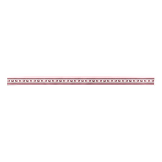 Red & White Nordic Fair Isle Lint (Voorkant)
