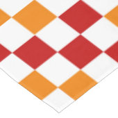 Red White Orange Checkered Pattern Design  Tafelkleed (Gekanteld)