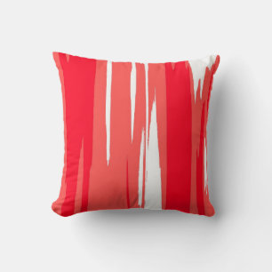 Red White Paint Art Design Abstract Kussen