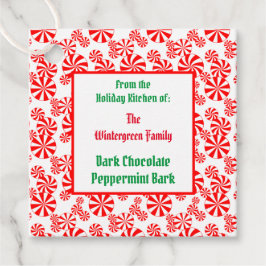 Red White Peppermint Snoep Patroon bewerkbaar Bedankjes Labels