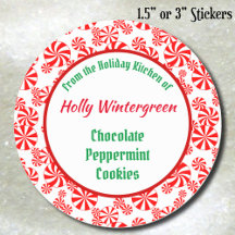 Red White Peppermint Snoep Patroon bewerkbaar