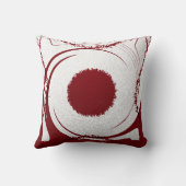 Red White Pillow abstract Kussen (Achterkant)