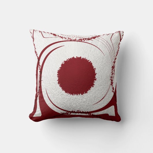 Red White Pillow abstract Kussen (Voorkant)