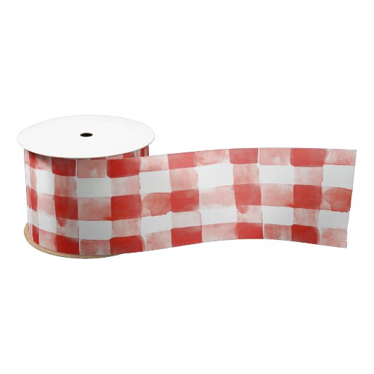 Red White Plaid Stripes Birthday Lint (Spoel)