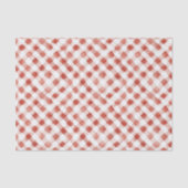 Red White Plaid Stripes Christmas Tissuepapier (Voorkant)
