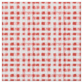 Red White Plaid Stripes  Stof (Close Up)