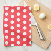 Red White Polka Dot Kitchen Towel Theedoek (Quarter Fold)