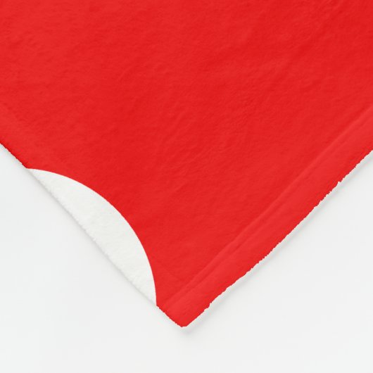 Red White Polka Dot Pattern Fleece Deken (Hoek)