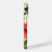 Red White Poppy iPhone Case Flowers - Schilderen (Achterkant / Rechts)