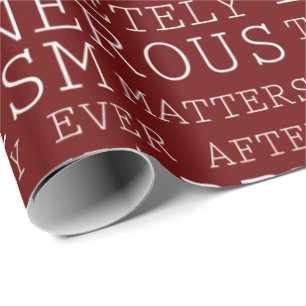 Red White Positive Thoughts Inspirerend Words Cadeaupapier