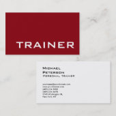 Red White Professional Fitness Carte de visite (Devant / Derrière)