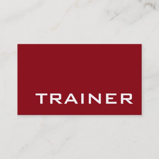 Red White Professional Fitness Carte de visite (Devant)