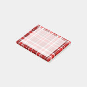 Red White Pset Tartan Post-it® Notes (Schuin)