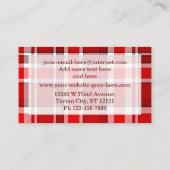 Red White Pset Tartan Visitekaartje (Achterkant)