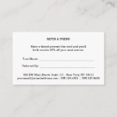 Red White Rectangle Lijst Aanbevelingskaartje (Achterkant)