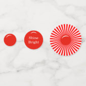 Red White Rising Sun Afstuderen Table Confetti (Achterkanten)