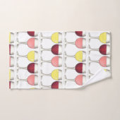 Red White Rosé Wine Glasses Winery Cocktails Bad Handdoek (Handdoek)