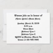 Red White Roses Bridal Wedding Shower Uitnodiging (Achterkant)