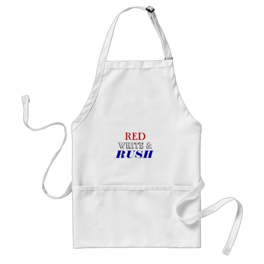 Red White Rush Standaard Schort (Voorkant)