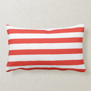 Red White Sailor Stripes Kussen
