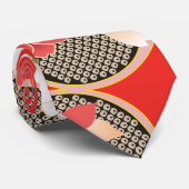 Red & White Sakura Japans Kimono Stropdas (Opgerold)