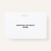 Red White Service Dog Logo & foto-ID Badge (Achterkant)