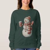Red White Snowman Christmas Trui (Voorkant)