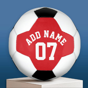 Red & White Sports Jersey Nom personnalisé Numéro