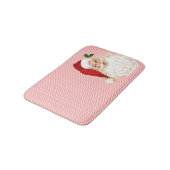 Red White Stripe Santa Claus Bath Mat (Gekanteld)