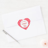 Red White Striped Custom Baking Sticker (Envelop)