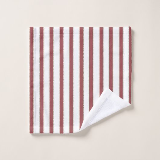 Red White Stripes  (Gant de toilette)