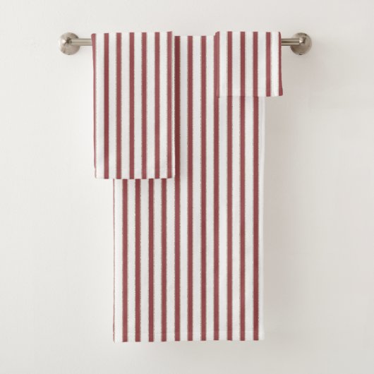 Red White Stripes  Bad Handdoek (Insitu)