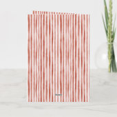 Red White Stripes Christmas Kaart (Achterkant)