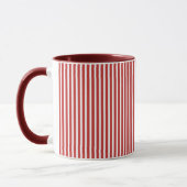 Red White Stripes Christmas Mok (Links)