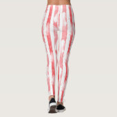 Red White Stripes Dots Christmas Leggings (Achterkant)