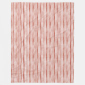 Red White Stripes   Fleece Deken (Voorkant)