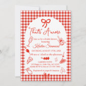 Red White That's Amore Bridal Shower Invitation Kaart (Voorkant)