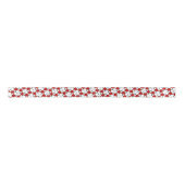 Red White Tri Floral Pattern Ribbon Lint (Voorkant)