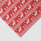 Red White Ugly kerstkeukenpatroon Tissuepapier (Detail)