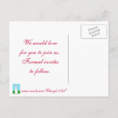 Red White Wedding-jurk, sla de date Briefkaarten o (Achterkant)