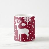 Red & White Winter Wonderland Reindeer Mug (Centre)