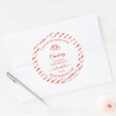 Red White Word Cloud Product Labels bevestigen het (Envelop)