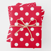 Red & White Wrapping Paper Sheets