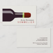 Red Wine Bottle Sommelier Visitekaartje (Voorkant / Achterkant)